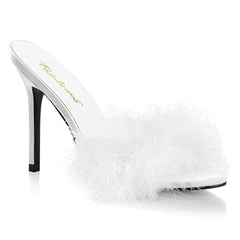 Feather Heel Slippers for Stella Vasilantonakis + George Pagonis Bridal Registry - LE EL New York