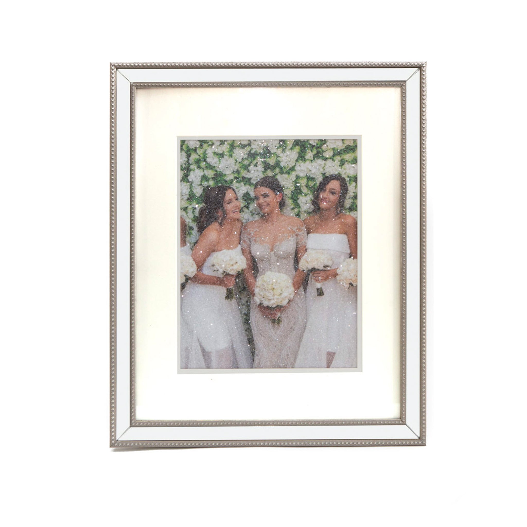 8x10 Diamond Dusted Photo -Matted Frame - LE EL New York