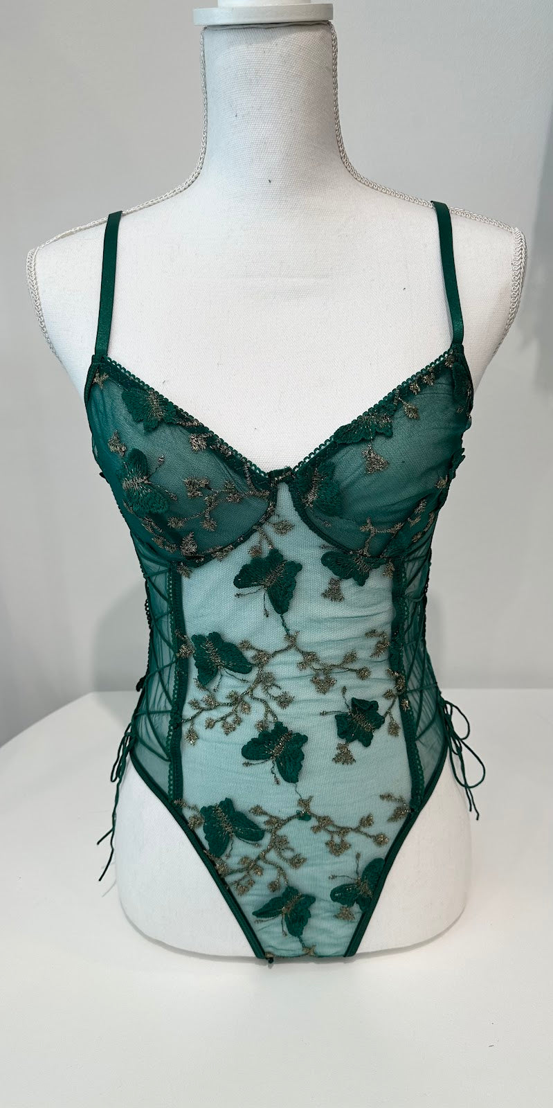 Emerald Butterfly Bodysuit for Stella Vasilantonakis + George Pagonis Bridal Registry - LE EL New York